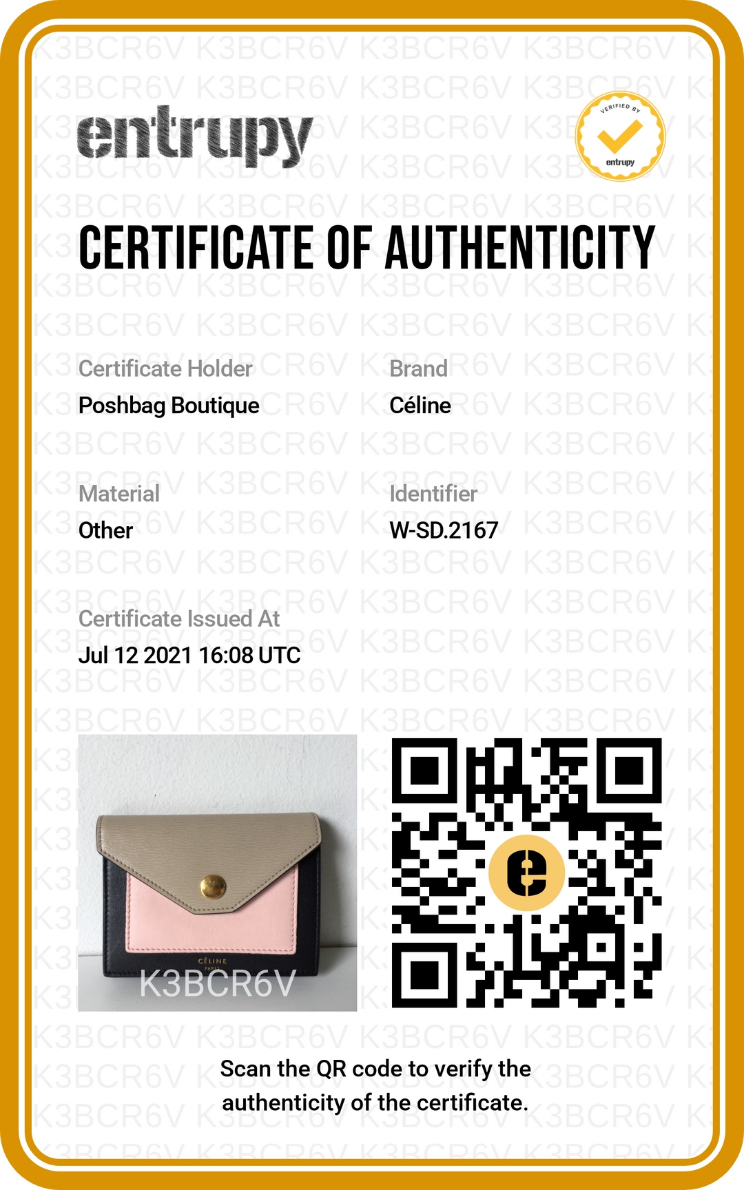 Pocket Tricolour Calfskin Card Holder