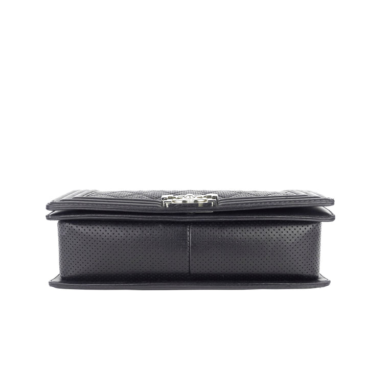Perforated Lambskin Leather New Medium Boy Bag