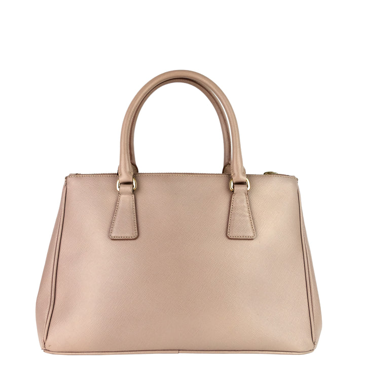 Galleria Double Zip Small Saffiano Leather Tote Bag