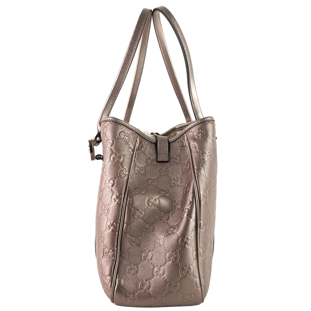 GG Twins Medium Metallic Guccissima Leather Bag