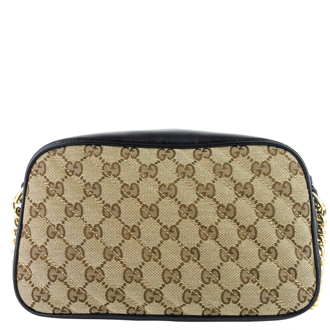 Marmont Small Monogram Canvas Chain Shoulder Bag