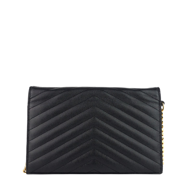 Quilted Grain de Poudre Monogram Chain Wallet Bag