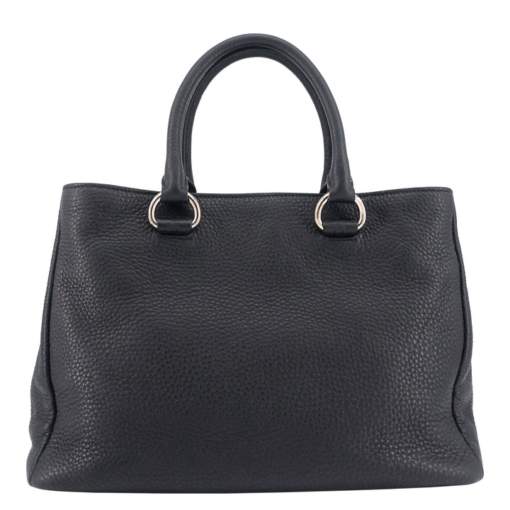 Convertible Vitello Daino Leather Tote Bag