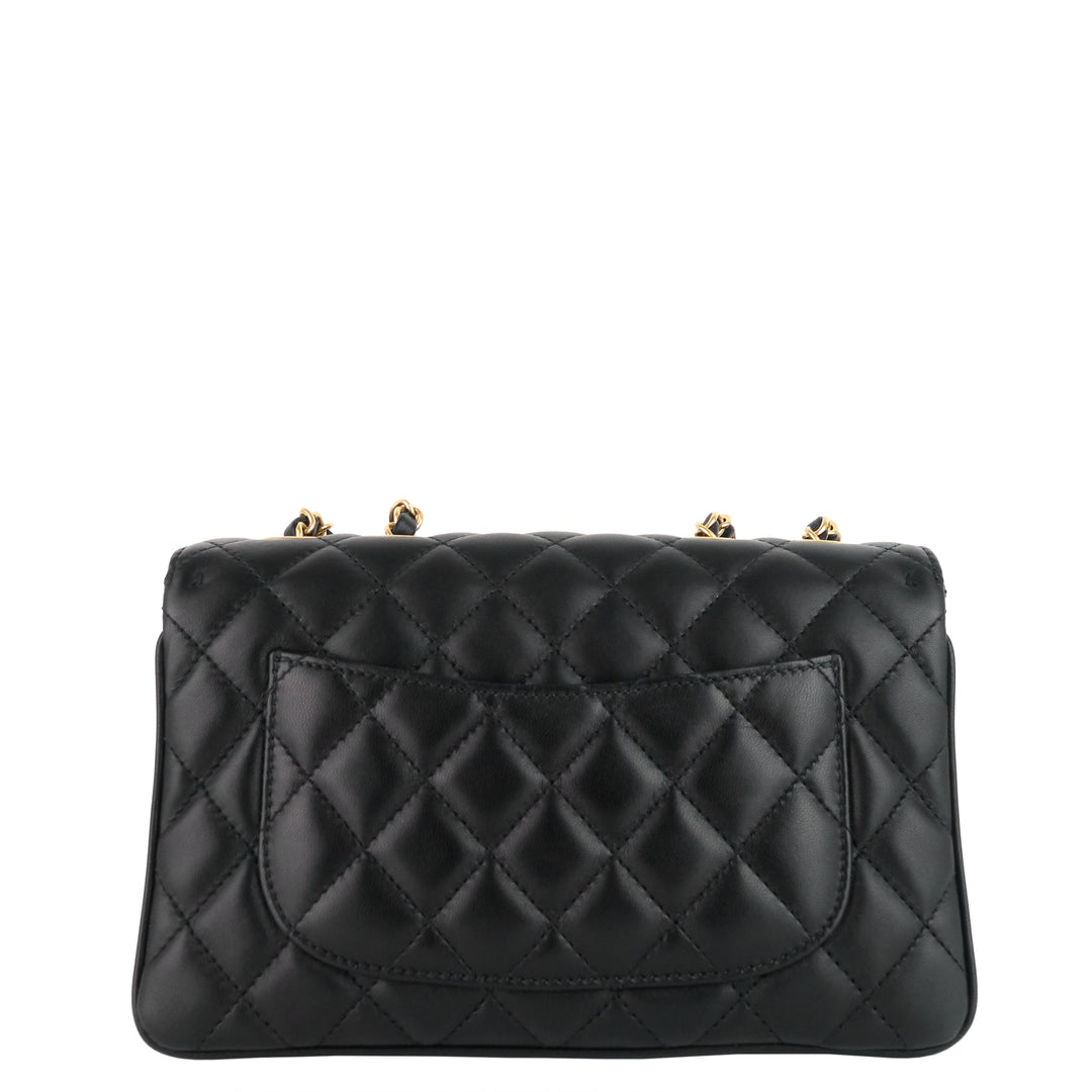 Coco Vintage Quilted Lambskin Leather Flap Bag