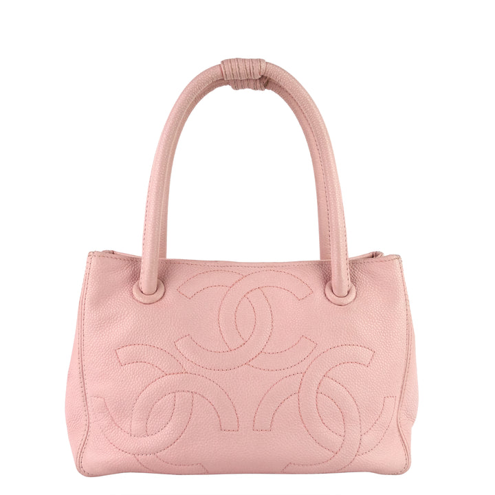 Triple CC Timeless Small Caviar Leather Tote Bag