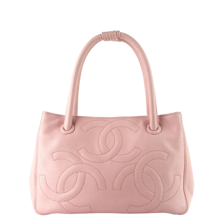 Triple CC Timeless Small Caviar Leather Tote Bag