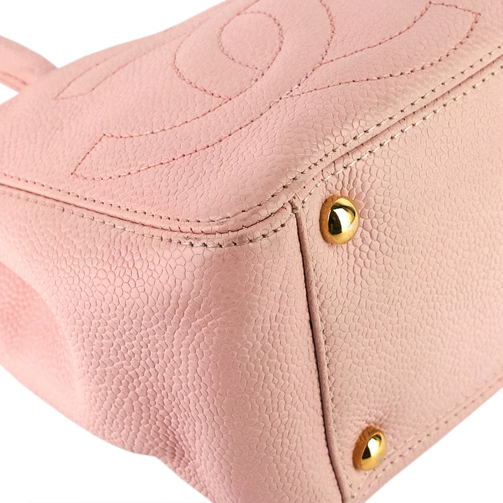 Triple CC Timeless Small Caviar Leather Tote Bag
