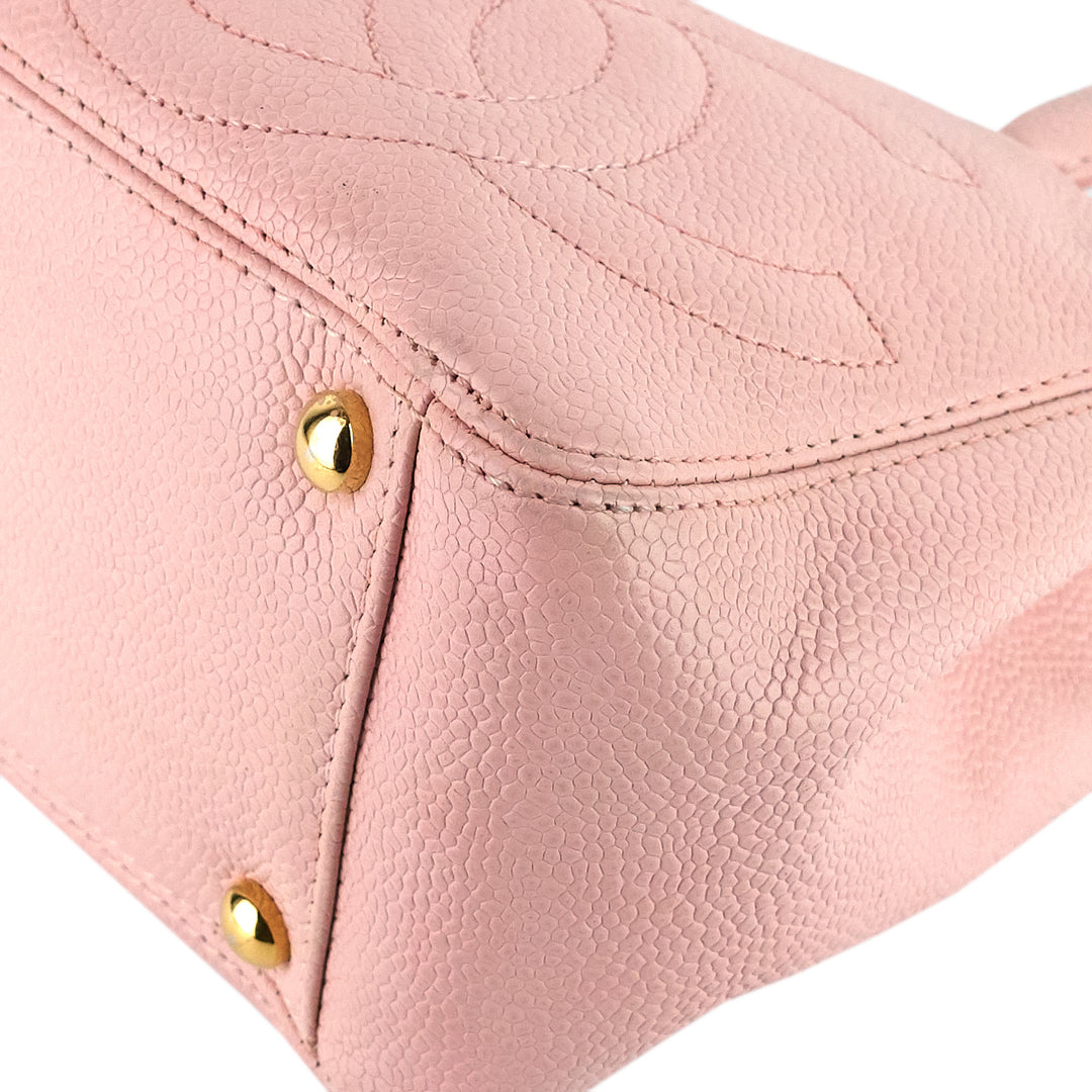 Triple CC Timeless Small Caviar Leather Tote Bag