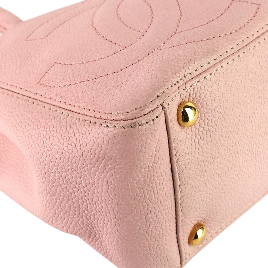Triple CC Timeless Small Caviar Leather Tote Bag