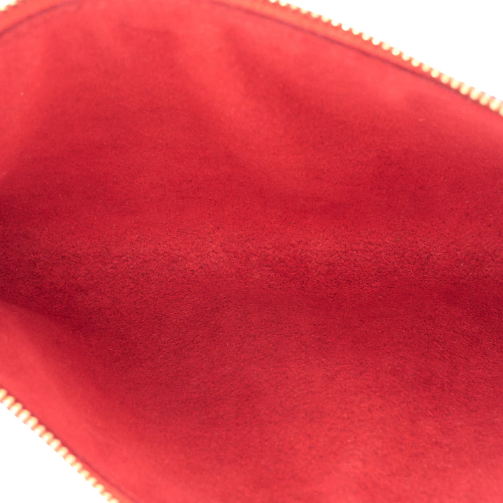 Pochette Accessoires Red Epi Leather Bag