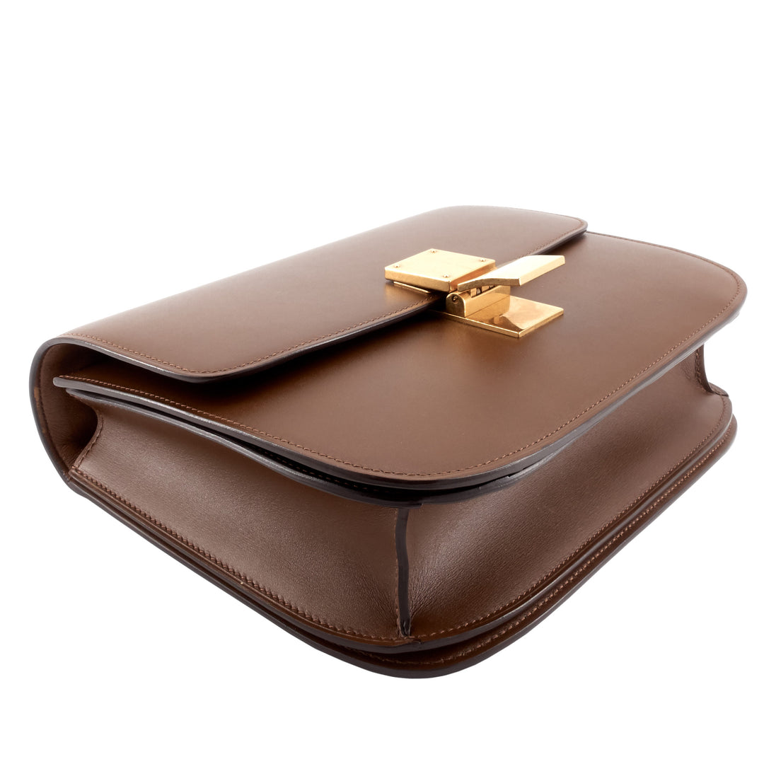 Classic Box Flap Medium Calfskin Leather Bag