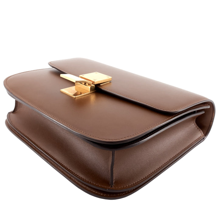 Classic Box Flap Medium Calfskin Leather Bag