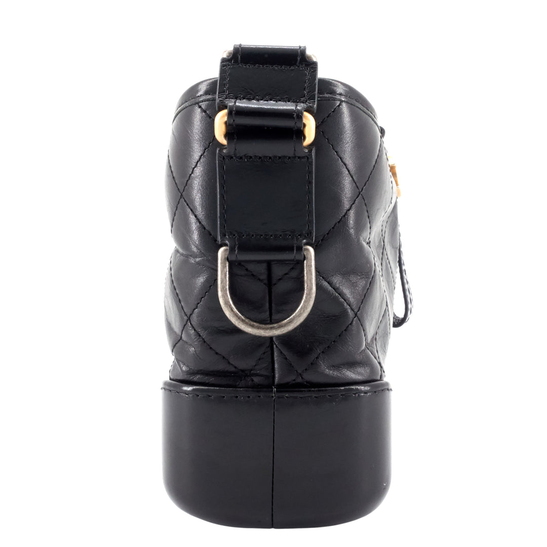 Gabrielle Small Aged Leather Hobo Bag