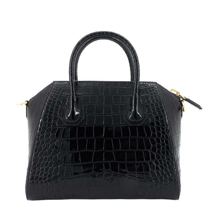 Antigona Small Crocodile Embossed Leather Bag