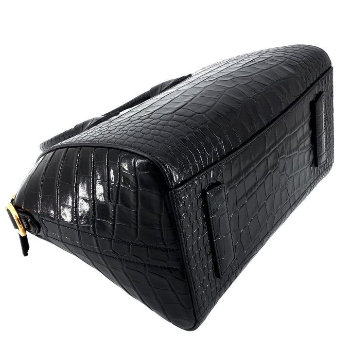 Antigona Small Crocodile Embossed Leather Bag