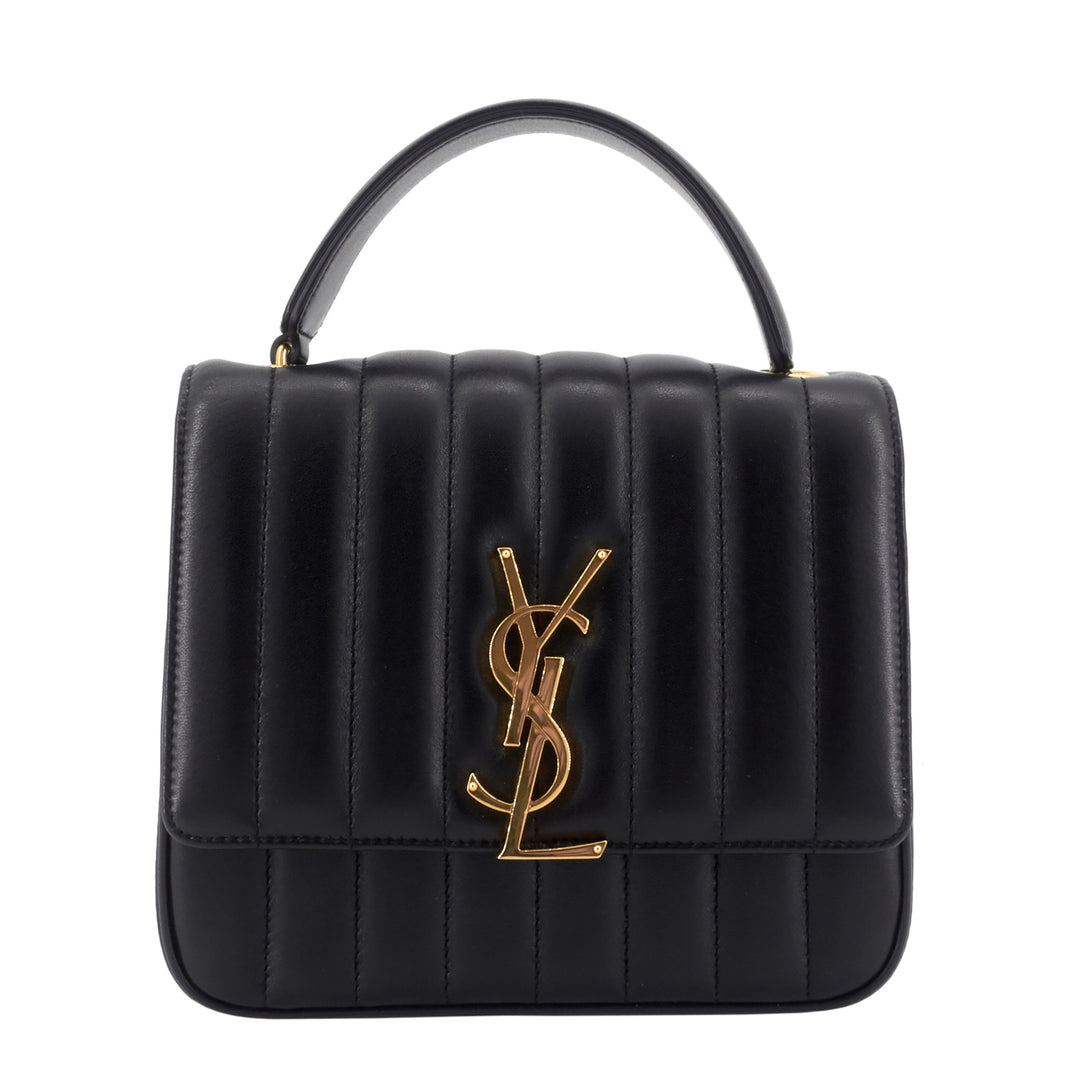 Vicky Medium Monogram Leather Crossbody Bag