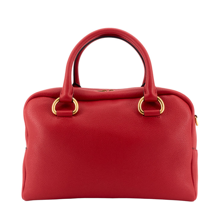 Convertible Bauletto Vitello Phenix Leather Bag