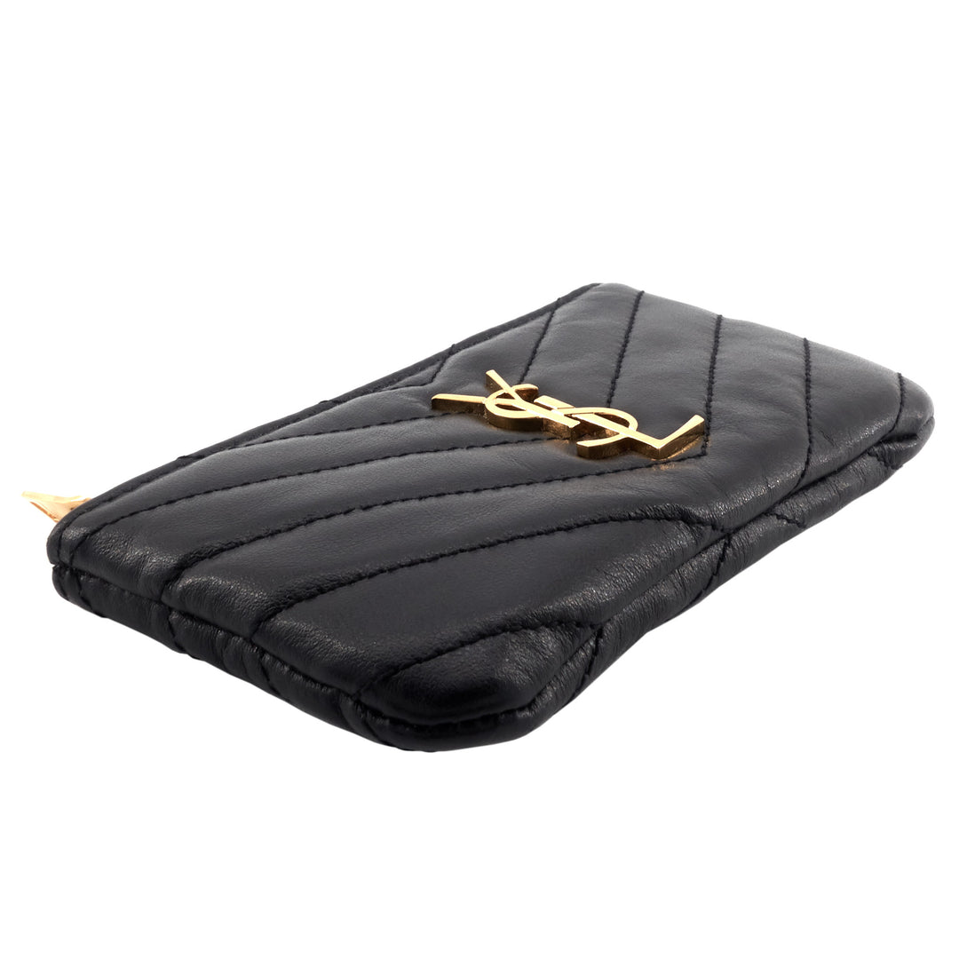 Monogram Lambskin Leather Key Pouch