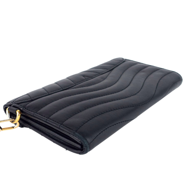 New Wave Calfskin Leather Long Wallet