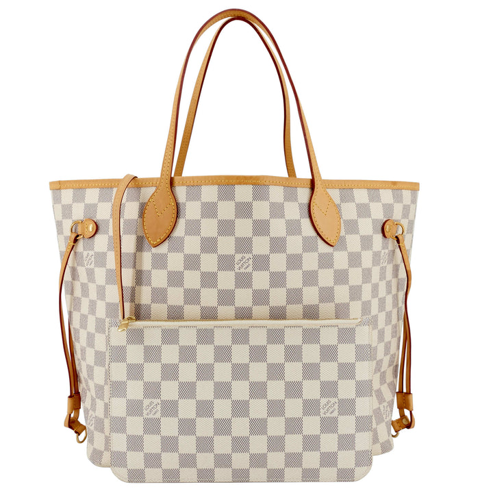 Neverfull MM Damier Azur Canvas with Pouch