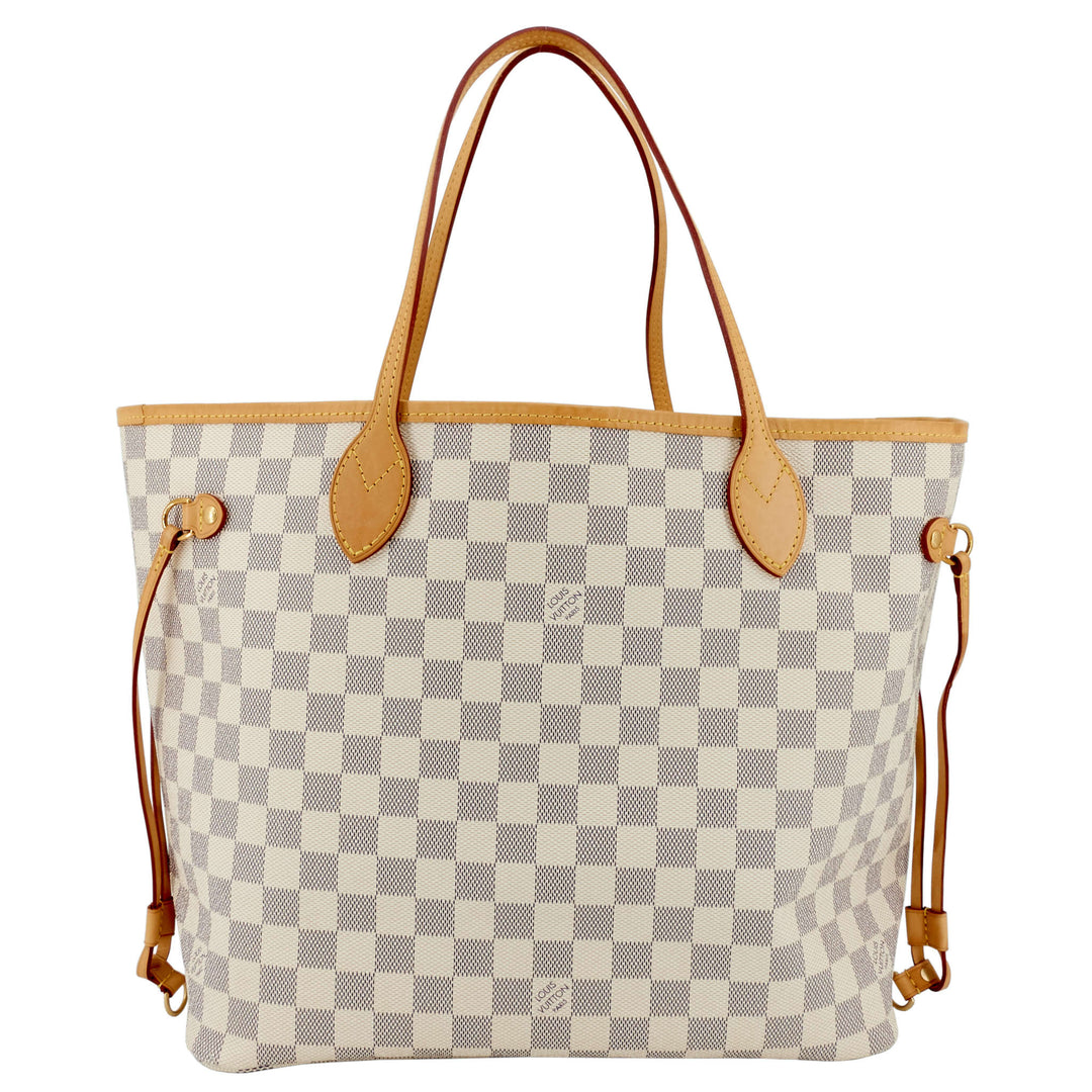 Neverfull MM Damier Azur Canvas with Pouch