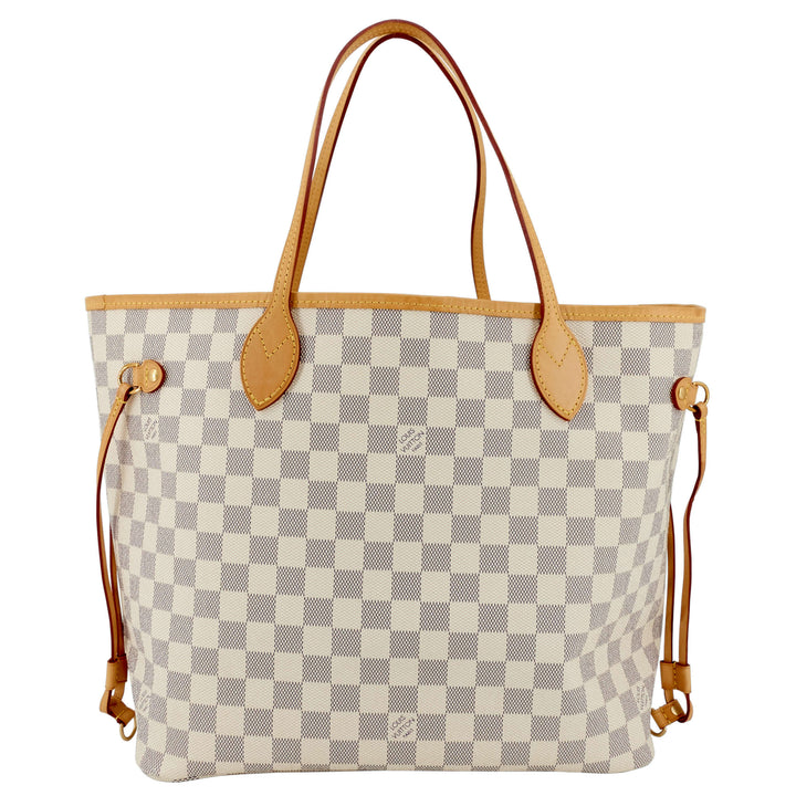 Neverfull MM Damier Azur Canvas with Pouch