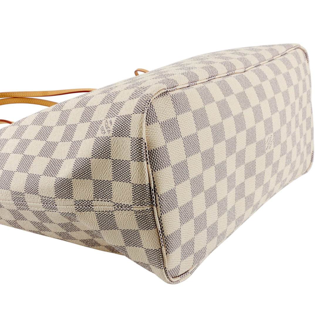 Neverfull MM Damier Azur Canvas with Pouch