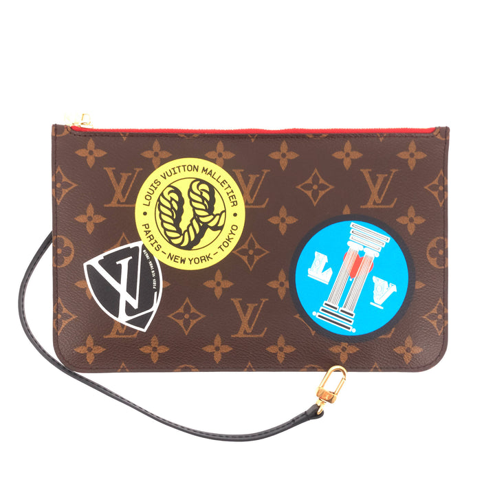 Neverfull MM World Tour Monogram Canvas Bag with Pouch