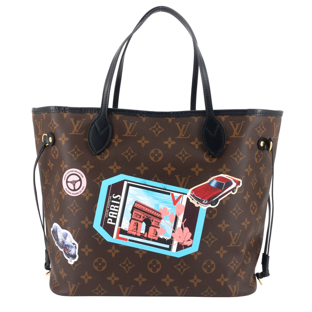 Neverfull MM World Tour Monogram Canvas Bag with Pouch