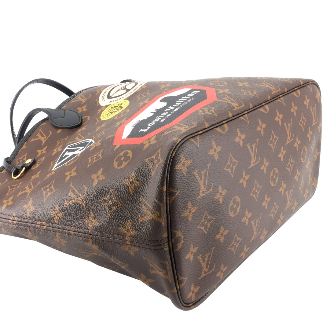 Neverfull MM World Tour Monogram Canvas Bag with Pouch