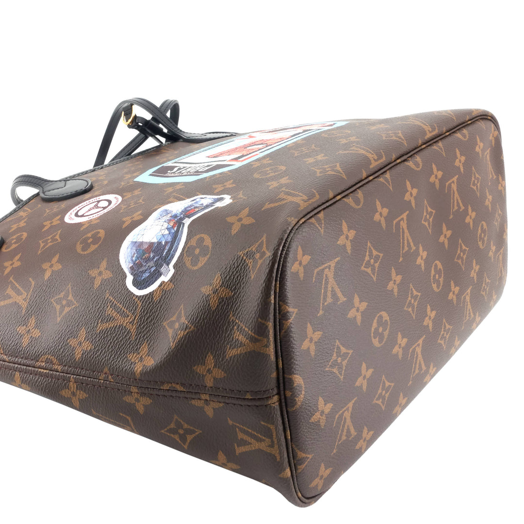 Neverfull MM World Tour Monogram Canvas Bag with Pouch