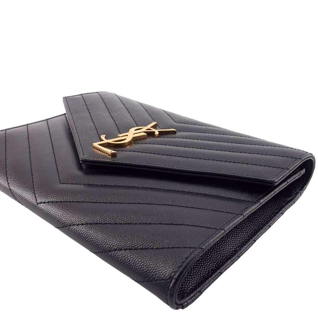 Cassandre Matelassé Grain de Poudre Leather Flap Pouch