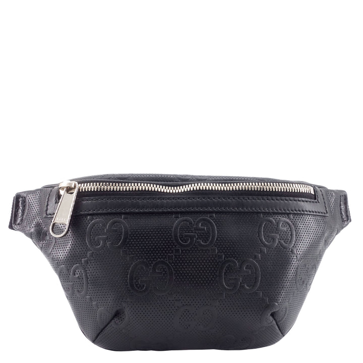 GG Embossed Leather Belt Bag