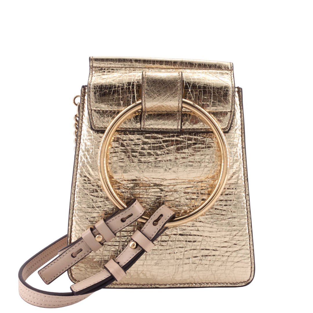 Mini Faye Metallic Calfskin Bag