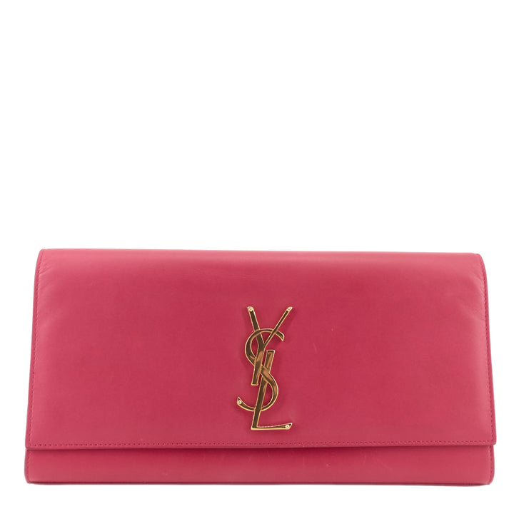 Cassandre Smooth Leather Clutch Bag