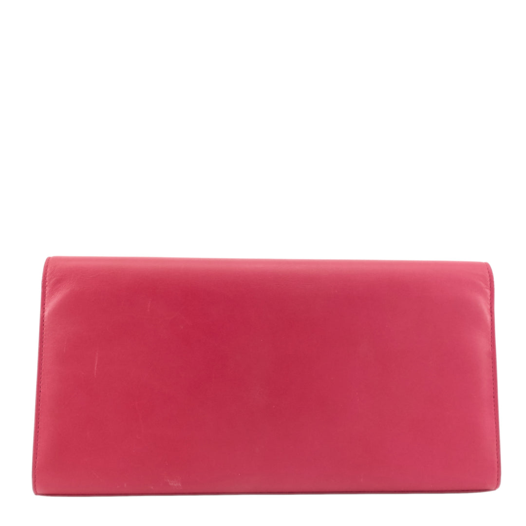 Cassandre Smooth Leather Clutch Bag