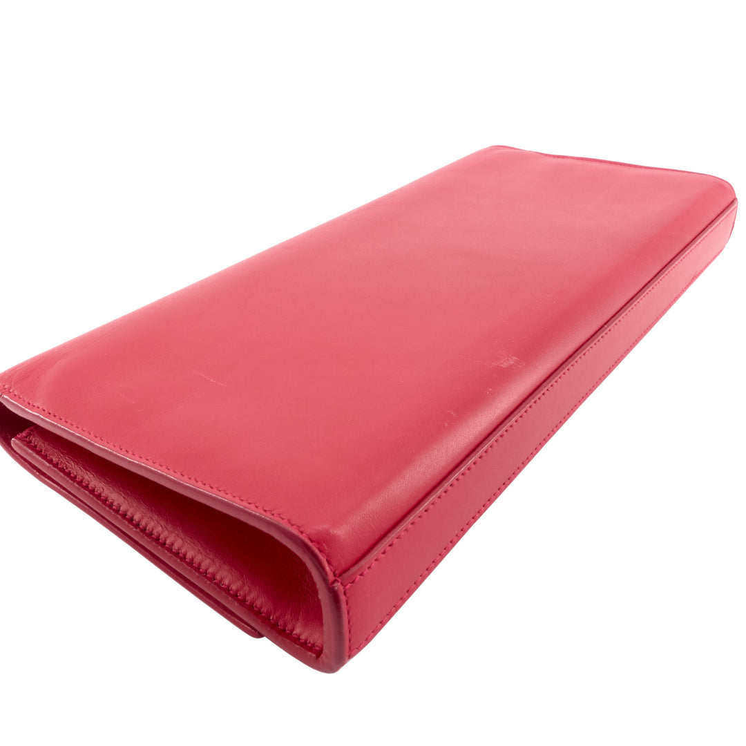 Cassandre Smooth Leather Clutch Bag