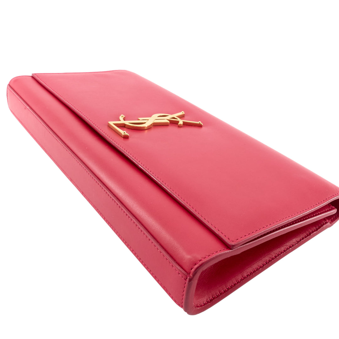 Cassandre Smooth Leather Clutch Bag