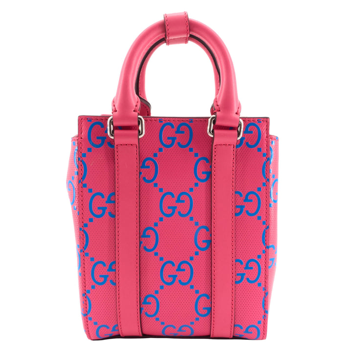 GG Tennis Perforated Calfskin Mini Tote Bag