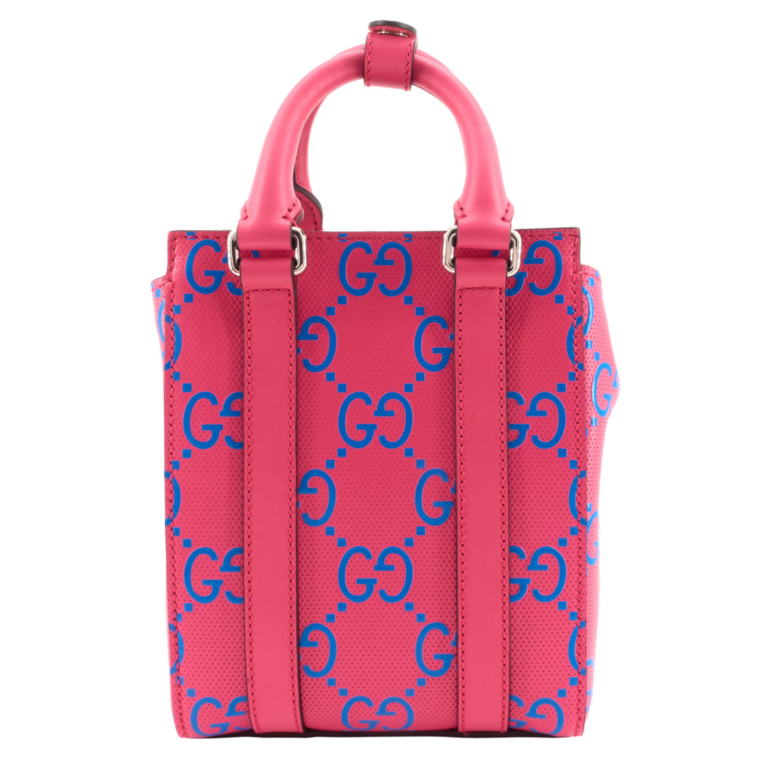 GG Tennis Perforated Calfskin Mini Tote Bag