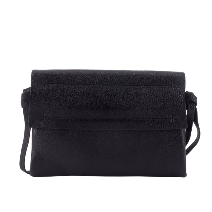 VRING Textured Calfskin Leather Belt Bag