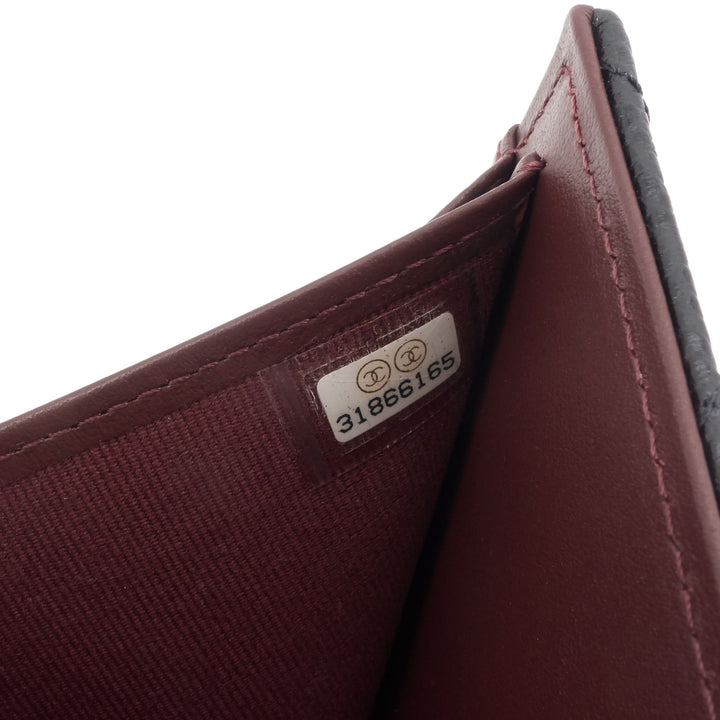 Trifold Caviar Leather Wallet