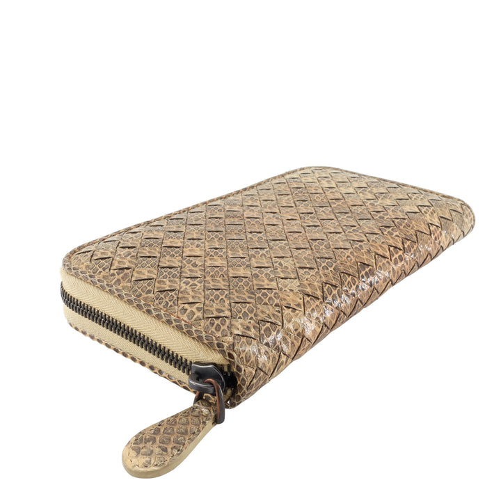 Intrecciato Zip Around Wallet