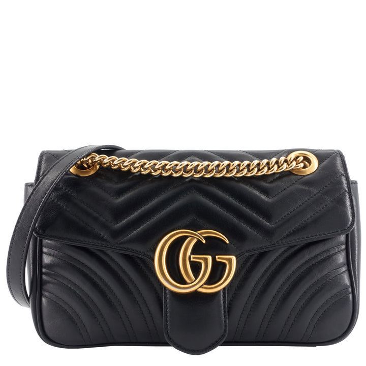 GG Marmont Small Leather Flap Bag