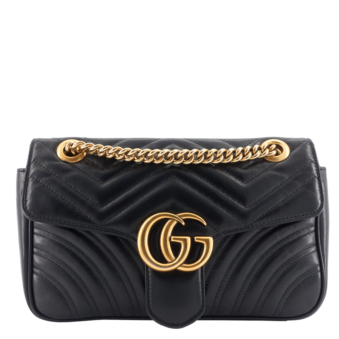 GG Marmont Small Leather Flap Bag