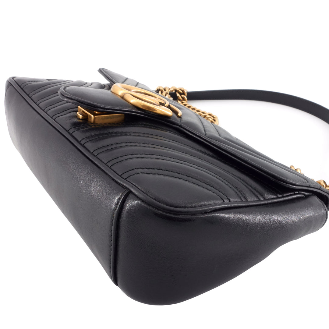 GG Marmont Small Leather Flap Bag