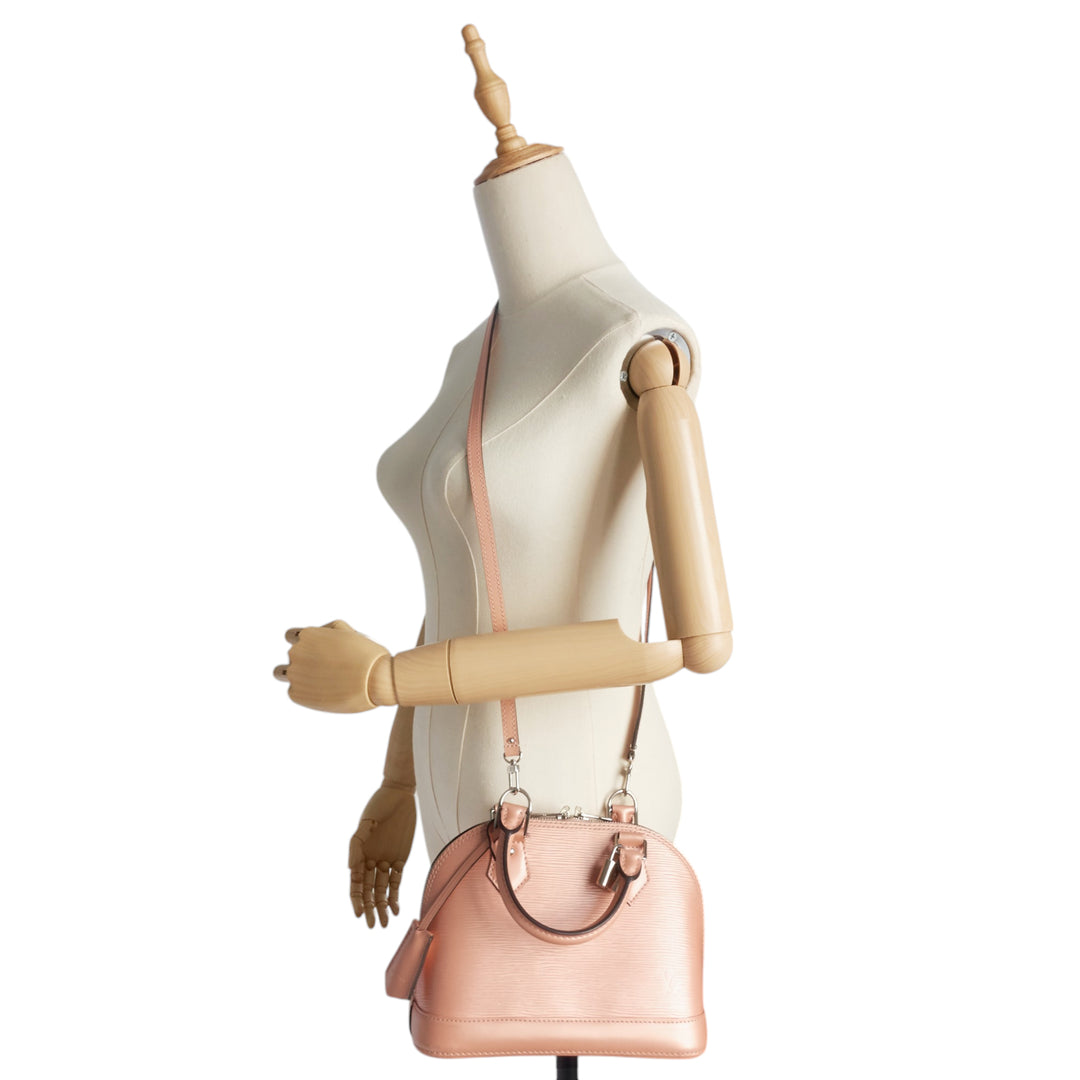 Alma BB Epi Leather Rose Nacre Bag