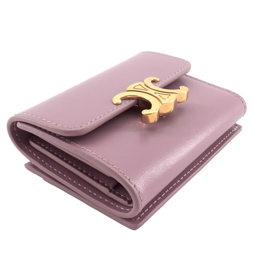 Compact Coin Triomphe Calfskin Leather Wallet