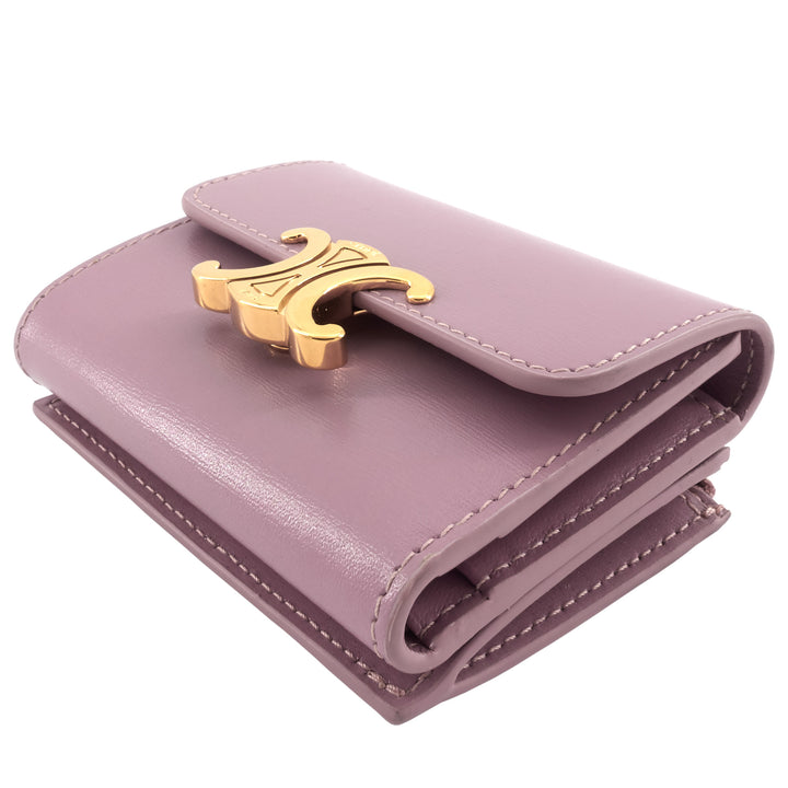 Compact Coin Triomphe Calfskin Leather Wallet