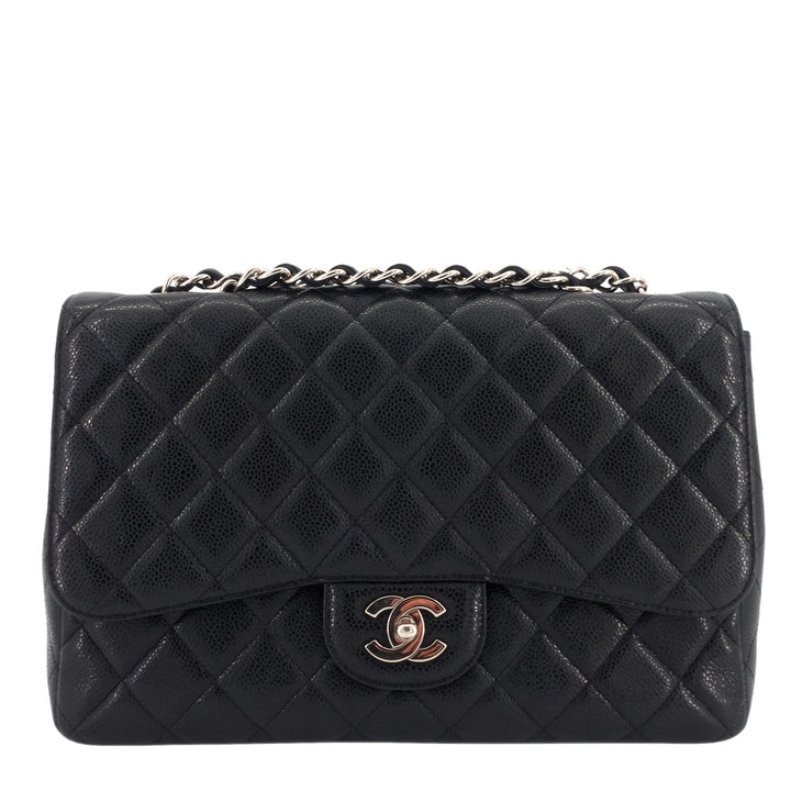 Jumbo Quilted Caviar Classic Flap Bag